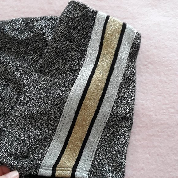 Victoria's Secret Pink Strapless Tube Top Metallic Black/Silver, Sz. L - Picture 2 of 12